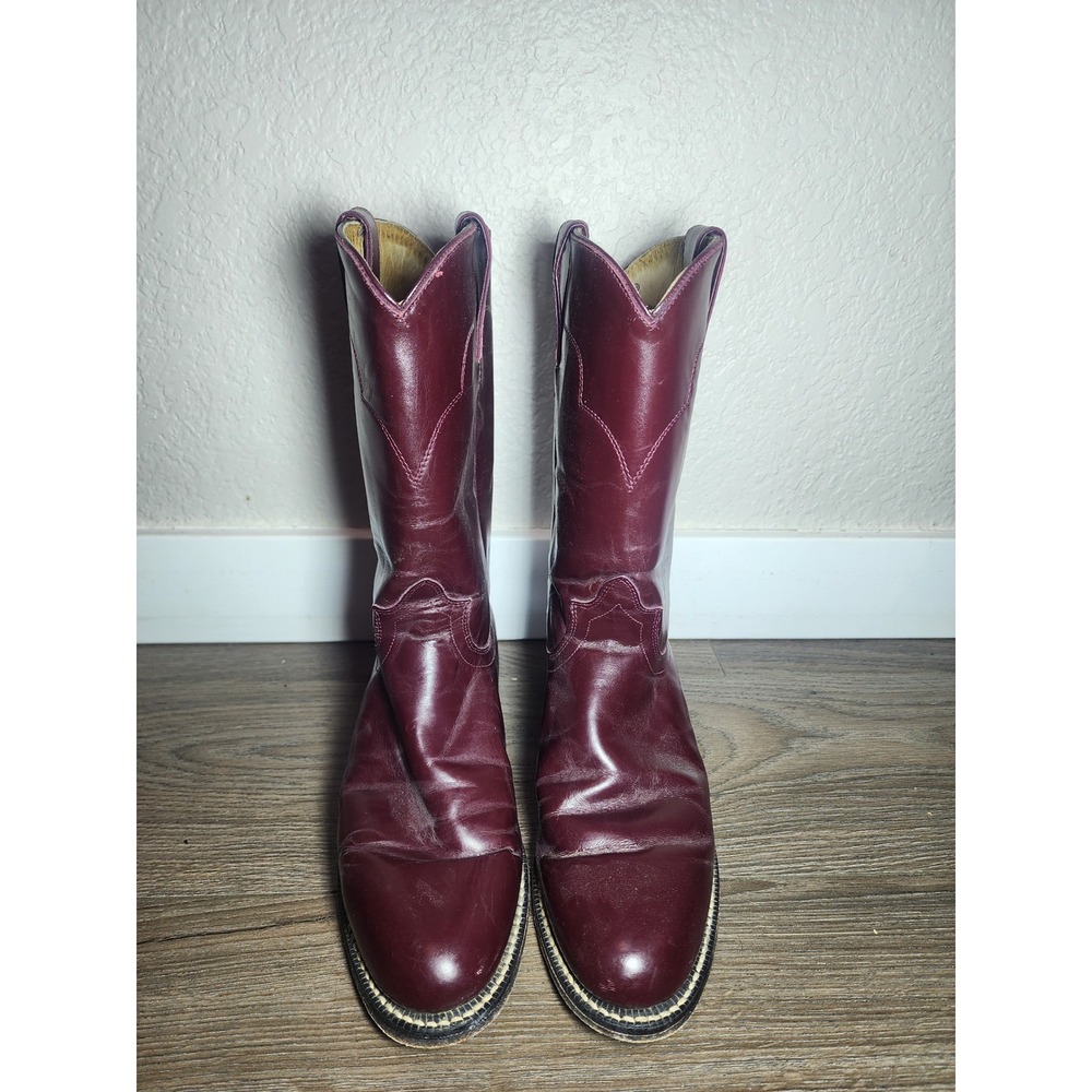 Tony Lama Vintage Burgundy Leather Western Cowboy Boots 7507 L Womens 6 B